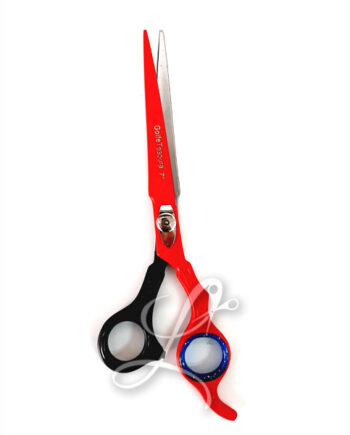 Tijera Golfe Tesoura de corte microdentada 7" rojo y negro