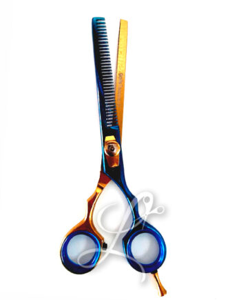 Tijera Golfe Tesoura de pulir azul y dorada 6"