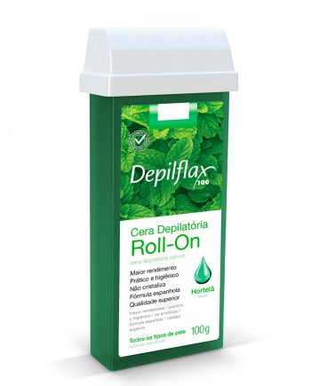 Cartucho Cera depilatorio roll on DEPILFLAX 100 menta 100g