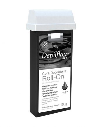 Cartucho Cera depilatorio roll on DEPILFLAX 100 negra 100g