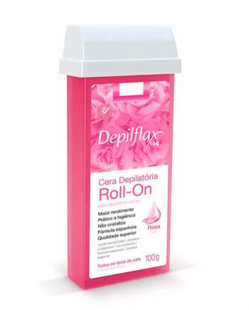 Cartucho Cera depilatorio roll on DEPILFLAX 100 rosa 100g