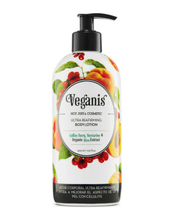 Crema humectante Leche Corporal Ultra Reafirmante VEGANIS Coffee Berry, Nectarine y Extracto Orgánico de Oliva 500gr