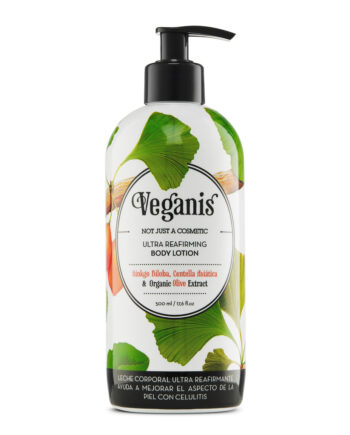 Crema humectante Leche Corporal Ultra Reafirmante VEGANIS Ginkgo Biloba, Centella Asiática y Extracto Orgánico de Oliva 500gr