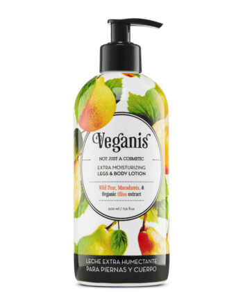 Crema humectante leche VEGANIS Piernas Cuerpo Pera Silvestre y Macadamia 500gr