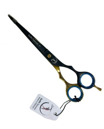 Tijera Golfe Tesoura corte 6.5" negra dorada