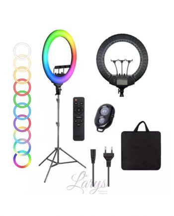 Aro Luz Led Profesional Rgb 56cm + tripode 2.1m + control Remoto