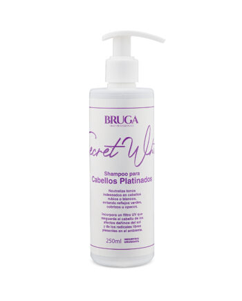Shampoo matizador para platinados BRUGA SECRET WHITE 250ml