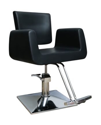 Sillón hidráulico negro bordes rectos
