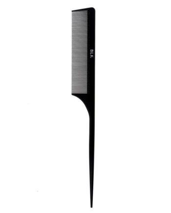 Peine fibra de carbono negro BLK con cola