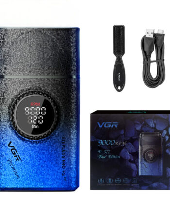Rasuradora Rasuradora Eléctrica shaver VGR V-377 BLUE EDITION titanio 9000 RPM usb Color Azul