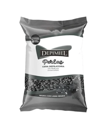 Cera depilatoria DEPIMIEL Perlas Negra con Lama Negra 800g