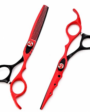 Kit Tijeras Profesionales Ryn 6" con estuche (negro y rojo)