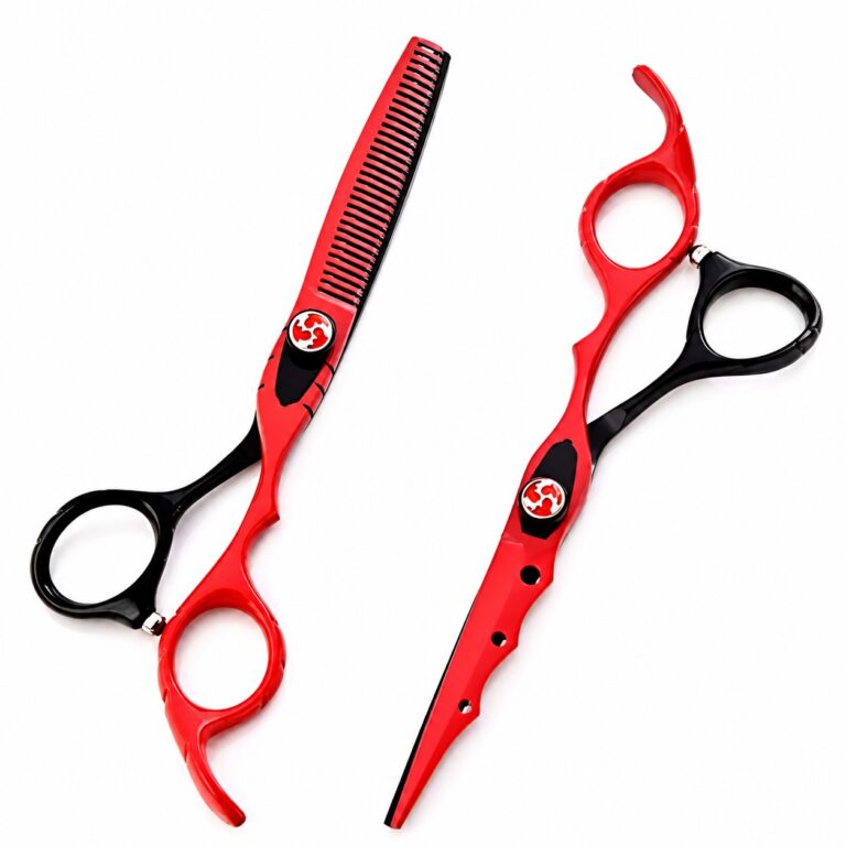 Kit Tijeras Profesionales Ryn 6" con estuche (negro y rojo)