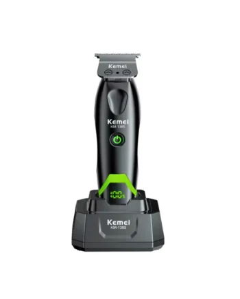 Patillera Kemei Durawell KM-1385 Trimmer Inalámbrico Profesional con Base de Carga y Pantalla LED